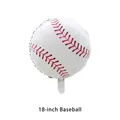 18 inch white baseball foil balloon with realistic red stitching for sports party decor - 18 Inch Baseball
