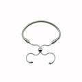 Waterproof stainless steel snake chain bracelet with adjustable slider clasp for DIY charms - Bracelet Without Beads / Steel