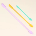 Mini silicone spatula and spoon set in purple, yellow, and mint green colors - Multicolor 3-Piece Set