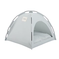 Modern light grey pet tent with durable canvas and thick white cushion for dogs and cats - Blue-Grey