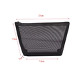 Black nylon mesh cosmetic bag featuring a trapezoid shape and secure zipper closure - 02 Triangle Large Mesh Bag (Black)