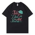 Schwarzes Herren-T-Shirt aus Baumwolle mit Feliz Dia del Padre-Aufdruck und Hut-Grafik - XS / Spanischer Druck-317 / Schwarz