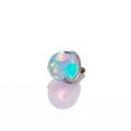 F136 Titan-Schraubkugel aus blauem Opal für Lippen- und Ohr-Piercingschmuck - Transparentes Blau (1#-OP533)