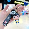 Vegeta anime figure keychain with Lucky wrist strap and peach charm - Black Warrior (B208-4) / Single Piece