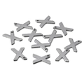 Silver stainless steel letter X pendants for DIY jewelry making with top hanging holes - Letter X