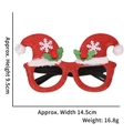 Red glitter Christmas glasses frame with festive Santa hat ornaments for holiday parties - 1 Piece / Red Santa Hat Glasses