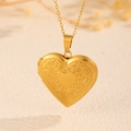 Gold Heart Stamped Locket