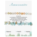 Pulsera de doble capa de amazonita con cuentas de 6mm y piedras curativas naturales - Pulsera de Amazonita