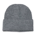 Berretto in maglia a coste grigio scuro invernale, cappello termico spesso e caldo - M(56-58cm) / Grigio