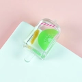 Transparent acrylic popsicle pendant with kiwi slices and straw details for keychains - Kiwi