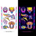 Glow-in-the-dark waterproof temporary tattoo DWYG09 with eagle and skull designs - Fluorescent DWYG-009