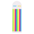 Transparent PET sticky notes set in green, yellow, rose red, and blue color strips - Fluorescent Blue