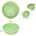 Set cestino in silicone verde chiaro per friggitrice ad aria con mini guanti da forno - Gen 2 Verde 22cm + Guanti