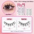 Individual cluster comic style false eyelashes 5 pairs with length 8mm to 15mm - Manga Wild Cat (5 Pairs) SY917-A