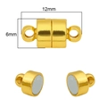 Polished golden magnetic jewelry clasp 12mm x 6mm for DIY necklace bracelet making - Gold 12×6mm (Style 13)