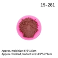 Pink silicone mold for shell and sea urchin fondant with detailed texture and size info - Number 2 / Pink