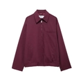 Dettaglio giacca bordeaux con cerniera, colletto a revers e tasca sul petto - XS / Tops