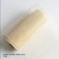 Ruban en maille blanche avec rayures dorées, 25 cm x 10 yards pour décorations - Largeur 25cm x Longueur 10 Yards / Or champagne