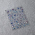 Autocollants ongles holographiques 3D thème océan M-116 avec coquillages et sirène - Thème Océan Holographique Laser 3D (M-116)