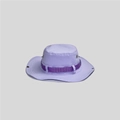 Purple outdoor sun hat with wide brim, tear-resistant fabric and side metal snaps - One Size / Lavender