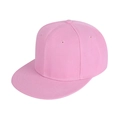 Cappellino da baseball rosa a tesa piatta in cotone per stile hip-hop unisex regolabile - Adulto (55-60cm) / Rosa