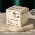 Freesia and White Jasmine scented candle gift box in beige textured packaging - Quiet Time (Single Candle - Freesia & White Jasmine)