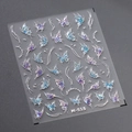 Autocollants ongles papillon 5D M-515 avec effet laser iridescent et relief - Style Papillon en Relief Holographique (M-515)