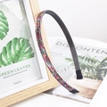 Rainbow glitter nonslip headband with colorful sequins and comfortable black ends - Gray