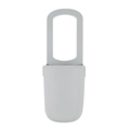 Light gray silicone cup holder for strollers and bicycles with adjustable hanging loop - Gray