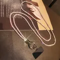 Luxury rhinestone phone lanyard with silver metal ring and shimmering crystal crystals - Crossbody Full Rhinestone Lanyard + Round Buckle + Metal Patch / Iridescent