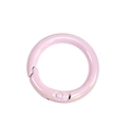 Pink round spring gate ring with glossy UV plating finish for DIY keychains and bags - Light Pink
