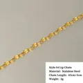 18k gold plated stainless steel lip chain necklace with adjustable 42cm plus 5cm length - 04 Lip Chain