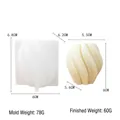 DIY rotating wave silicone mold for spiral decorative candles, height 6cm width 6.2cm - Small / Translucent