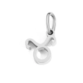 Macro shot of silver Taurus zodiac pendant with O-ring for DIY jewelry making - Taurus (Silver)
