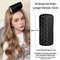 Extra long 12cm black self-grip hair roller for styling voluminous bangs and waves - 12cm / Black