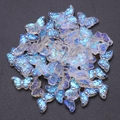 Blue iridescent butterfly glass beads for DIY jewelry making and earring crafts - Imported Colorful