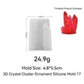 Moule en silicone cristal 3D pour bougies parfumées et art en résine DIY 4.8x5.5cm - Style 17 Grappe de Cristal