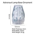Dettaglio stampo in silicone astronauta con dimensioni di 80mm altezza e 50mm base - Stampo per ornamento a lampadina per lampada da astronauta lunare