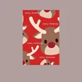 Merry Christmas wrapping paper with festive red reindeer cartoon pattern for gifts - Style B (Reindeer) / 10 Sheets/Pack