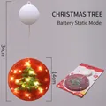 LED Christmas tree hanging light with suction cup and festive red circular design - Christmas Tree / Warm White