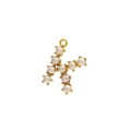 Letter K gold plated pendant with white and light pink shell pearl detail for necklaces - Pearl Letter K - Pink
