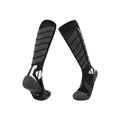 Merino wool ski socks in black and grey with SPORT7 text for winter mountaineering - 8213 Black/Grey