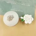 White silicone gardenia flower mold for chocolate and cake baking DIY craft - 3510 Gardenia / Clear