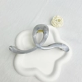 Gray and white marble ink pattern hair claw clip with gold spring on ceramic plate - Cross Shape 13cm-Grey Marble