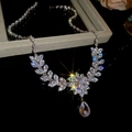 No.52 Silver Floral Zirconia Necklace
