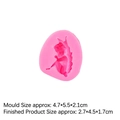 Stampo in silicone rosa angelo per fondente e cioccolato, con dimensioni 4,7x5,5cm - 1# (Irregolare) / Rosa