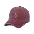 Berretto da baseball vintage in cotone lavato rosso scuro con ricamo 1983 - Borgogna