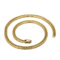 Classica collana a catena barbazzale dorata con chiusura a moschettone in stile cubano - Collana Oro / 45cm
