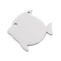 Polished silver stainless steel tropical fish pendant for DIY jewelry making - Large Fish Style (KLJ2597-Z)