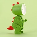 Cute green dinosaur shaped magnetic night light with adjustable joints for desk decor - Dinosaur Mini Night Light (LD17) / Grass Green